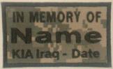 In Memory Of KIA 2 Line Camo