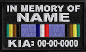 In Memory Of Patch ARMED FORCES EXPEDITIONARY RIBBON KIA