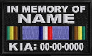 In Memory Of Patch ARMED FORCES EXPEDITIONARY RIBBON KIA In Memory Of Patch ARMED FORCES EXPEDITIONARY RIBBON KIA