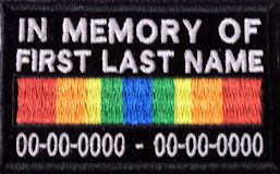 In Memory Of Army Service Ribbon Patch In Memory Of Army Service Ribbon Patch