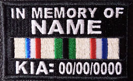 In Memory Of Desert Storm KIA Campaign Ribbon Patch In Memory Of Desert Storm KIA Campaign Ribbon Patch