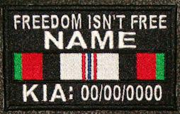 Freedom Isn't Free Afghanistan KIA Patch