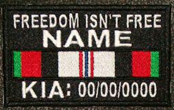 Freedom Isn't Free Afghanistan KIA Patch Freedom Isn't Free Afghanistan KIA Patch