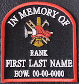 In Memory Of FireFighter Tombstone Patch In Memory Of FireFighter Tombstone Patch