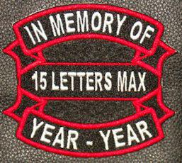 In Memory Of Ribbon and Bar Patch In Memory Of Ribbon and Bar Patch