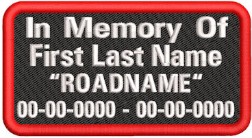 In Memory Of Name-Dates-Roadname - FE-SRDC