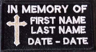 In Memory Of with Cross Patch In Memory Of with Cross Patch