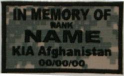 In Memory Of KIA Afghanistan Camouflage ACU