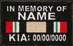 In Memory Of Iraq KIA Patch In Memory Of Iraq KIA Patch