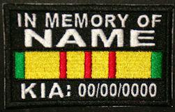 In Memory Of Vietnam KIA Patch In Memory Of Vietnam KIA Patch