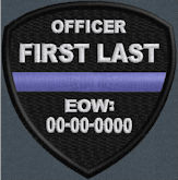In Memory Of Thin Blue Line Shield patch In Memory Of Thin Blue Line Shield patch