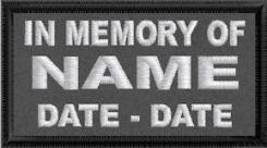 In Memory Of Name and Dates 2 Line  - Polytwill