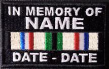 In Memory Of Desert Storm Campaign Ribbon Patch