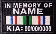 In Memory Of Desert Storm KIA Campaign Ribbon Patch