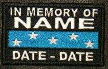 In Memory Of Metal Of Honor Ribbon Patch