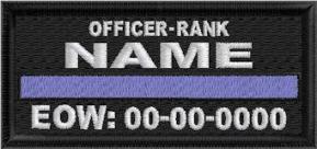 In Memory Of Thin Blue Line Patch