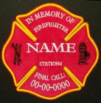 In Memory Of Fire Fighter Logo Patch