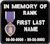 In Memory Of Purple Heart Patch