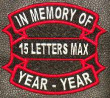 In Memory Of Ribbon and Bar Patch