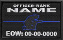 In Memory Of Fallen Officer Thin Blue Line Patch