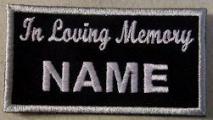 In Loving Memory Patch Full - Embroidered