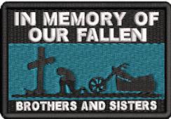 In Memory Of Patch - Fallen Brothers Motorcycle and Cross