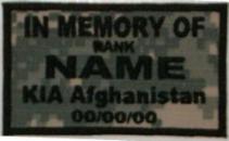 In Memory Of KIA Afghanistan Camo ACU