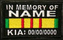 In Memory Of Vietnam KIA Patch