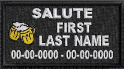 In Memory Of Salute patch with Dates