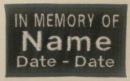 In Memory Of Patch Full Embroidered - Name & Dates