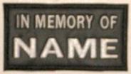 In Memory Of Patch Full Embroidered