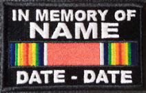 In Memory Of WWII Victory Ribbon Patch