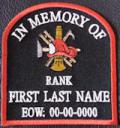 In Memory Of Fire Fighter Tombstone Patch PT In Memory Of Fire Fighter Tombstone Patch PT