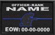 In Memory Of Thin Blue Line Fallen Officer Patch
