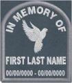 In Memory Of Tombstone Dove Patch PT In Memory Of Tombstone Dove Patch PT