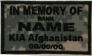 In Memory Of KIA Afghanistan Camouflage ACU