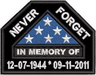In Memory Of Folded Flag Patch