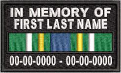 In Memory Of Korea Defense Service Ribbon Patch