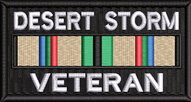 Desert Storm Veteran Service Ribbon Patch Desert Storm Veteran Service Ribbon Patch