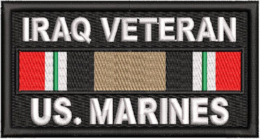 Iraq Veteran Service Ribbon Us Marines Patch