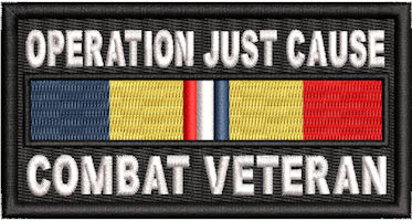 Operation Just Cause Combat Veteran Ribbon Patch Operation Just Cause Combat Veteran Ribbon Patch