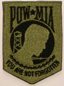 POW MIA Embroidered patch Olive/Black POW MIA Embroidered patch Olive/Black