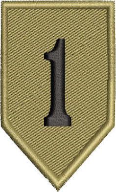 1st Infintry Division Patch - Army Green-Black