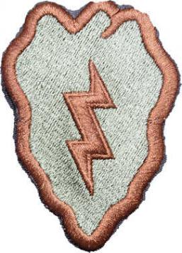 25th Infantry Division Patch Army Green - DkBrown