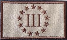 3 Percent Patch - Khaki-Dk Brown