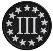 3in 3 Pecnt Patch Round Black-White