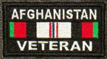 Afghanistan Veteran Service Ribbon Patch