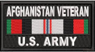 Afghanistan Veteran Service Ribbon Us Army Patch