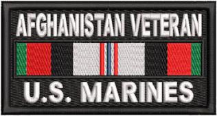 Afghanistan Veteran Service Ribbon US Marines Patch