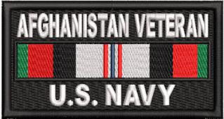 Afghanistan Veteran Service Ribbon US NAVY Patch